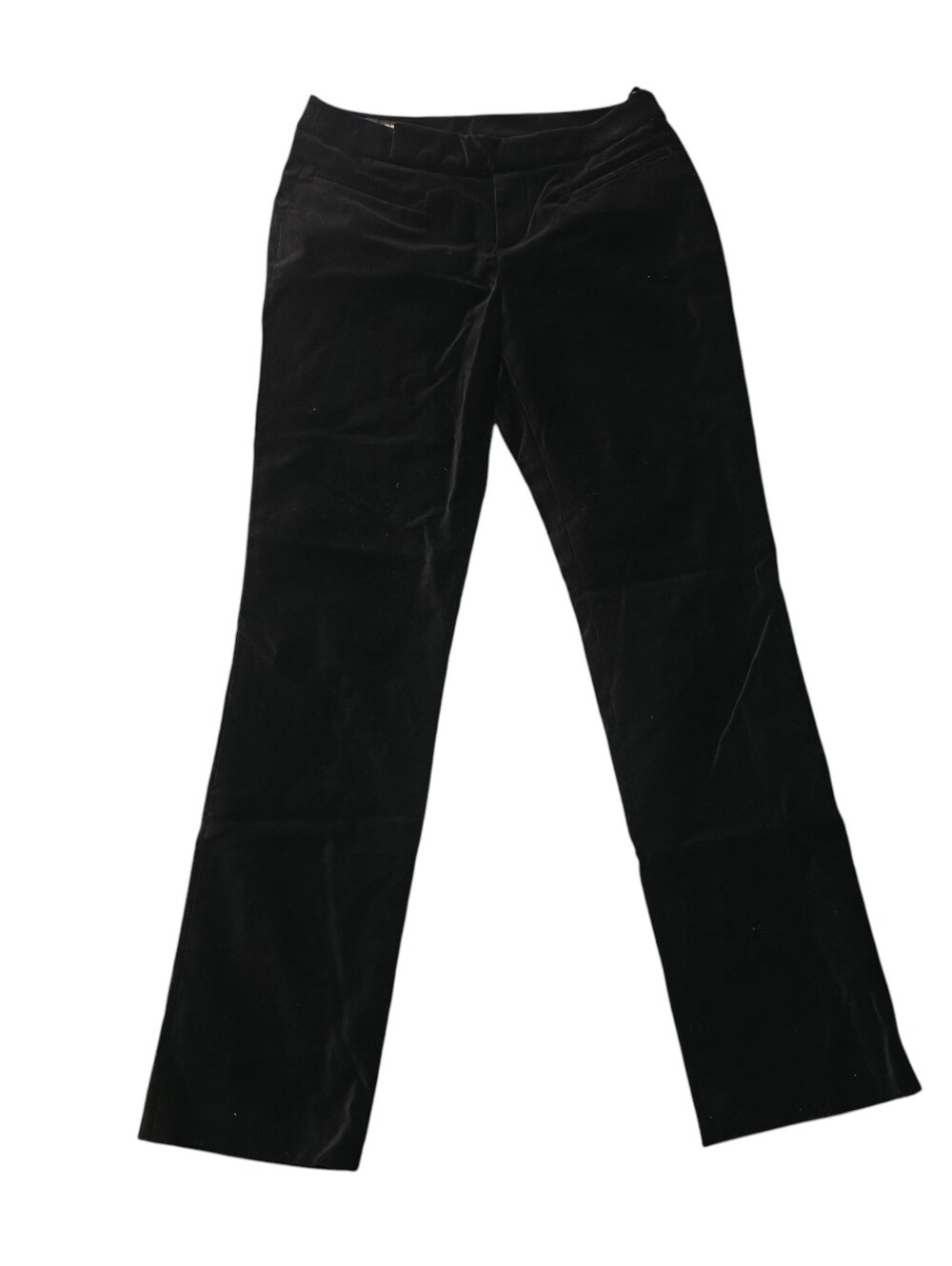 J.peterman Black Velvet Straight Leg Women's Pants Size 8